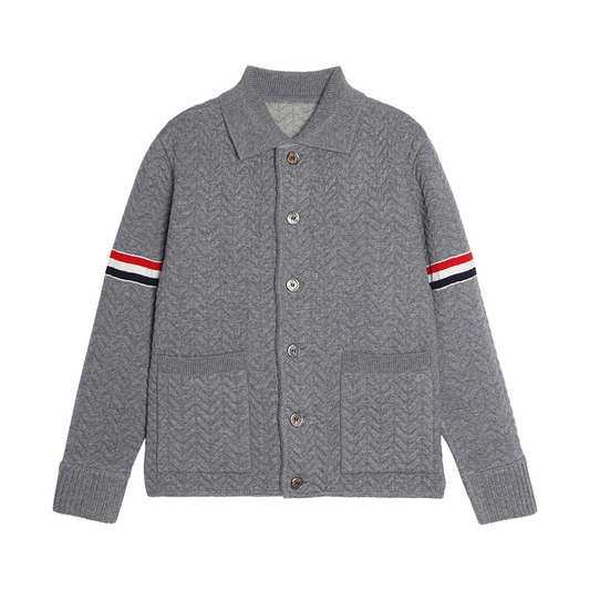 Unisex Herringbone Cardigan Jacket THOM TREND