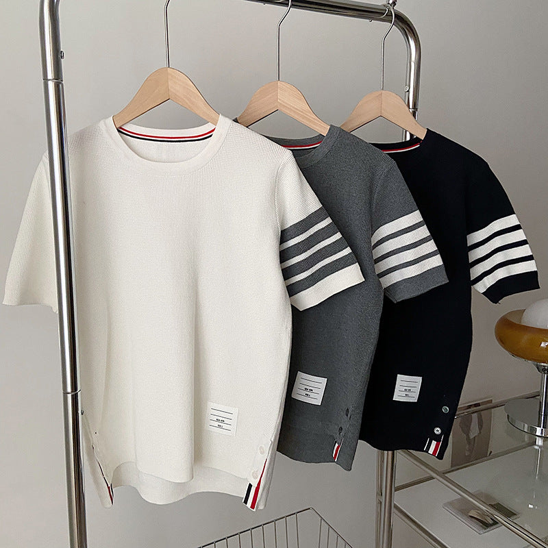 Thom Browne Short-Sleeved Knitted Track Suit