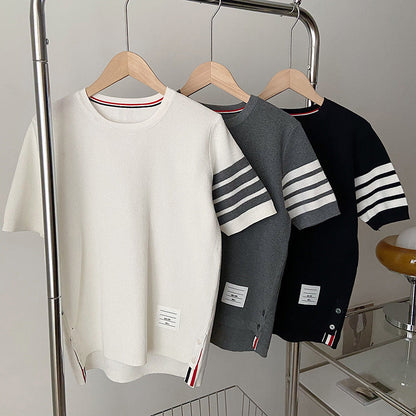 Thom Browne Short-Sleeved Knitted Track Suit