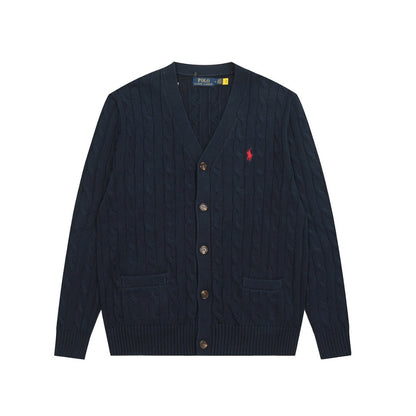 Ralph Lauren Unisex V-neck Cable Knit Cardigan