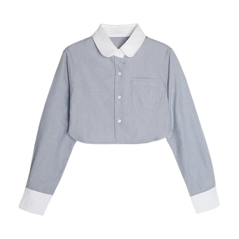 2025SSS Women's belly button-down shirt THOM TREND