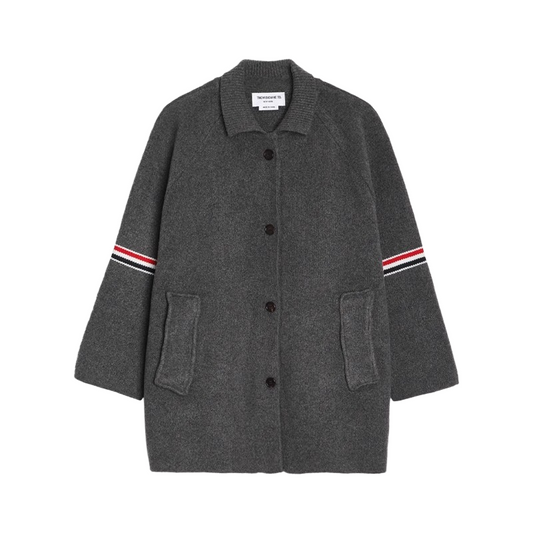 Unisex wool coat with webbing sleeves THOM TREND