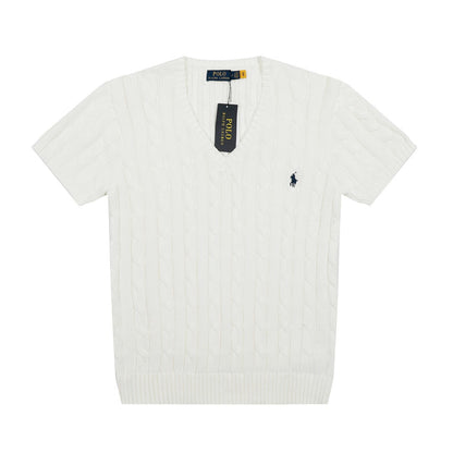Ralph Lauren Women‘s V-neck Knit T-shirt