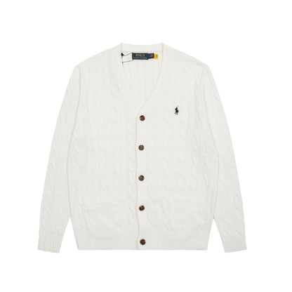 Ralph Lauren Unisex V-neck Cable Knit Cardigan