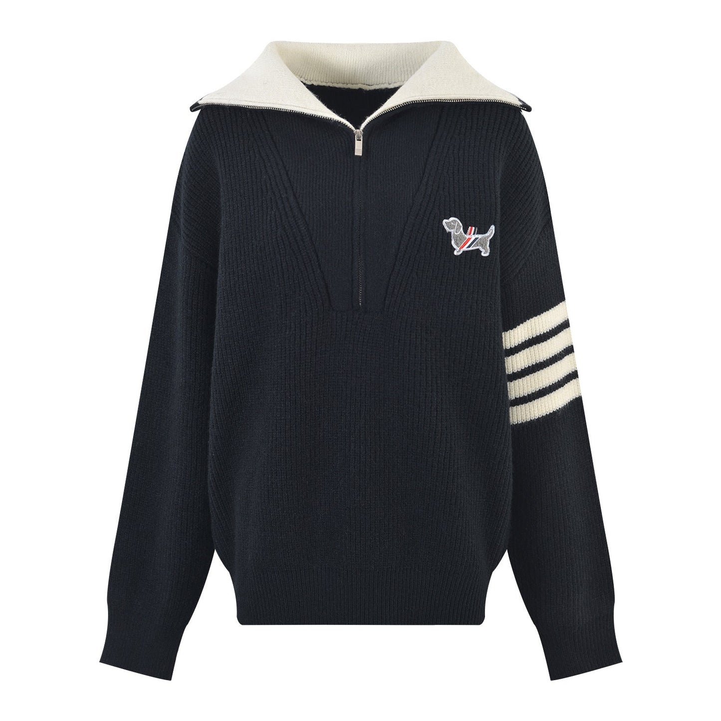 Thom Browne Puppy Collar Shawl Sweater