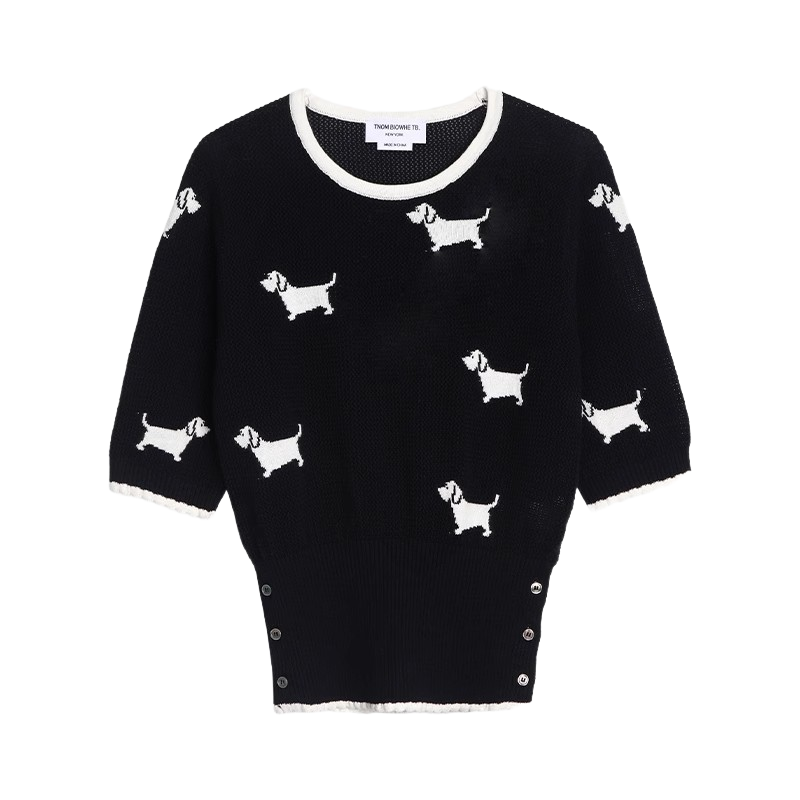 Crew neck hollow pullover sweater（副本） THOM TREND