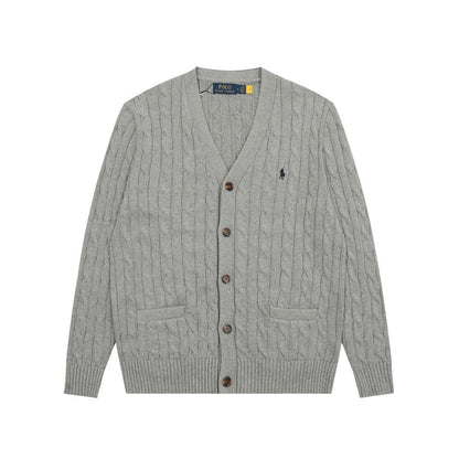 Ralph Lauren Unisex V-neck Cable Knit Cardigan