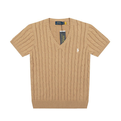 Ralph Lauren Women‘s V-neck Knit T-shirt