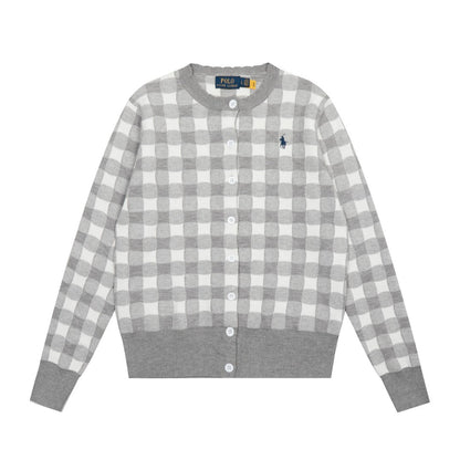 Ralph Lauren Women‘s Plaid Knit Cardigan
