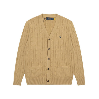 Ralph Lauren Unisex V-neck Cable Knit Cardigan