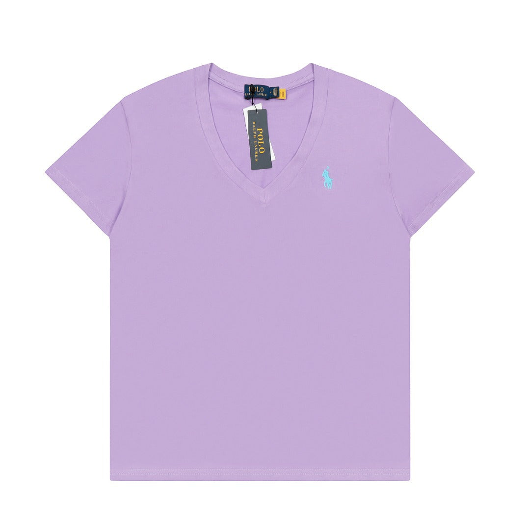 Ralph Lauren Women‘s Cotton V-neck T-shirt