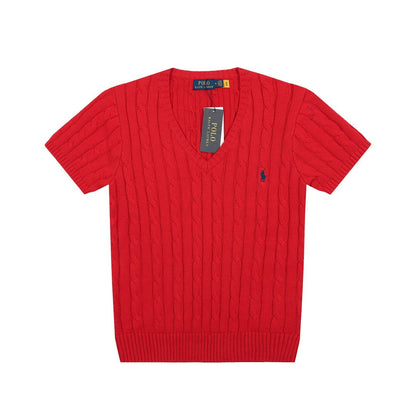Ralph Lauren Women‘s V-neck Knit T-shirt