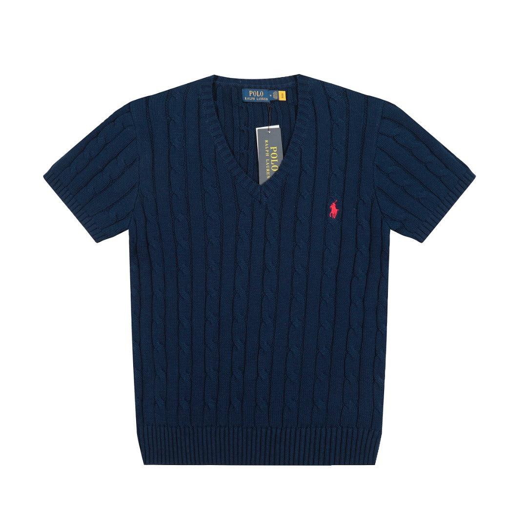 Ralph Lauren Women‘s V-neck Knit T-shirt