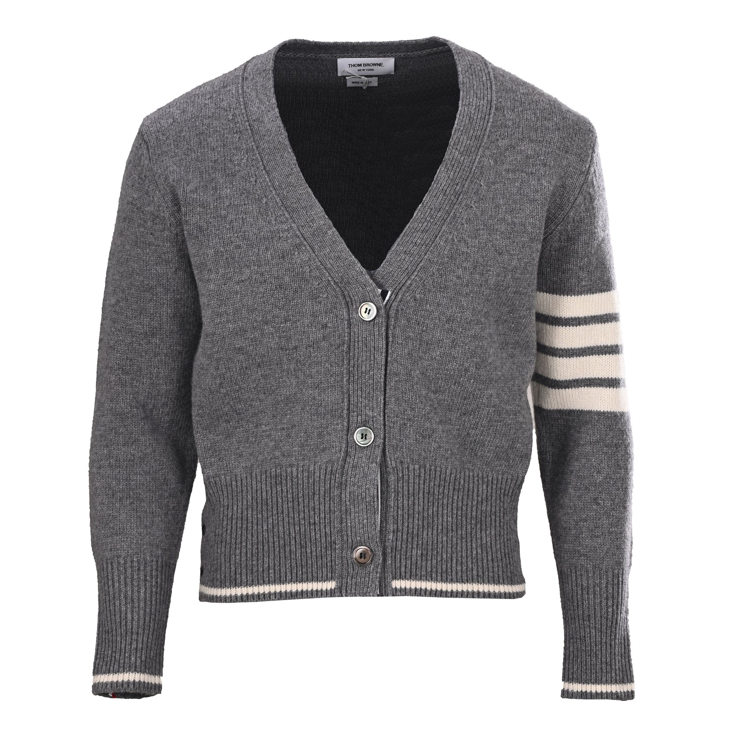 Thom Browne Four-Stripe Wool Cardigan
