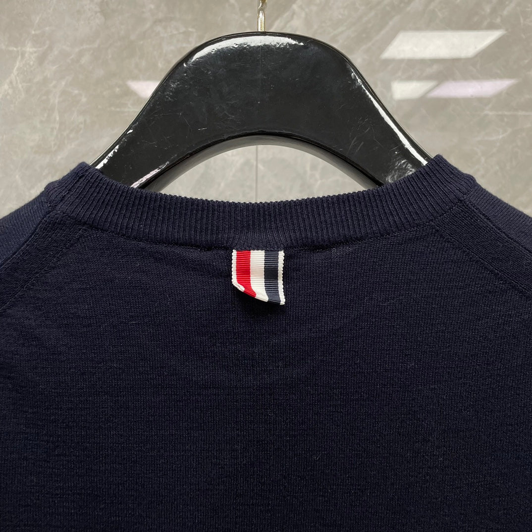 Red, white and blue cuffs T-shirt THOM TREND