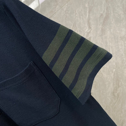 Men's Honeycomb Piqué Lapel T-Shirt THOM TREND